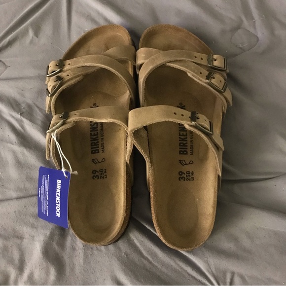 NWT Birkenstock Franca Oiled Leather Sandals in Tobacco - Picture 8 of 12